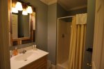 En-Suite Bath in Second Upstairs Bedroom of Forest Ridge Vacation Home